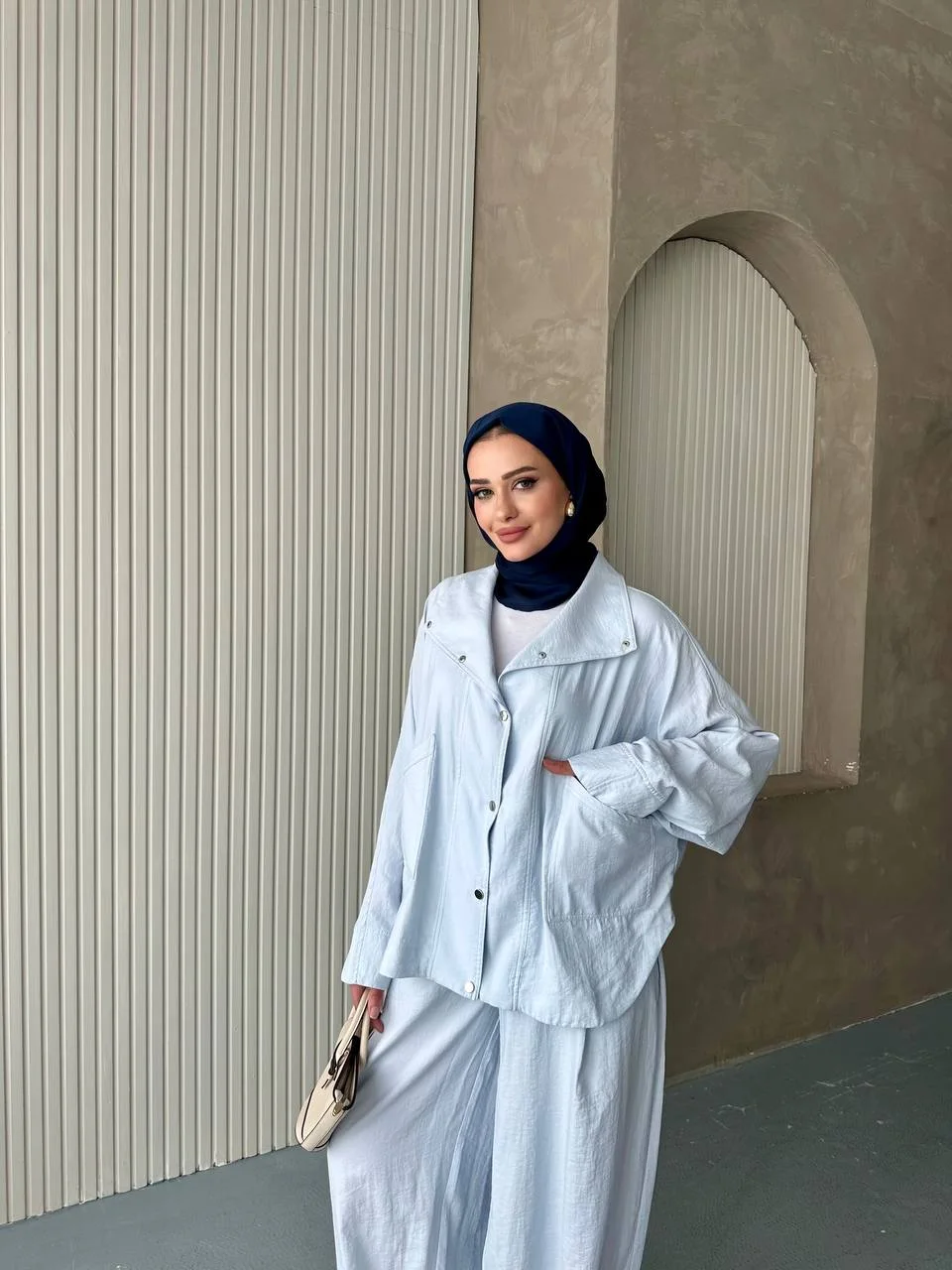 Paça Fermuarlı Oversize Pamuklu İkili Takım